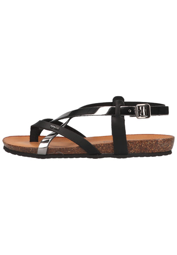 IGI&CO Sandalen Leder Schwarz/Silber - surf4shoes