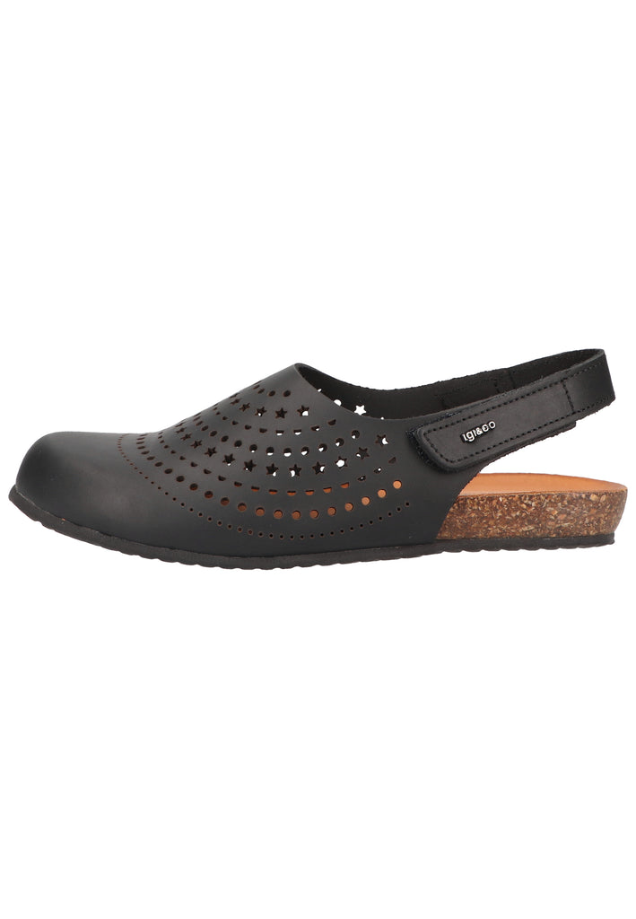 IGI&CO Clogs Leder Schwarz - surf4shoes