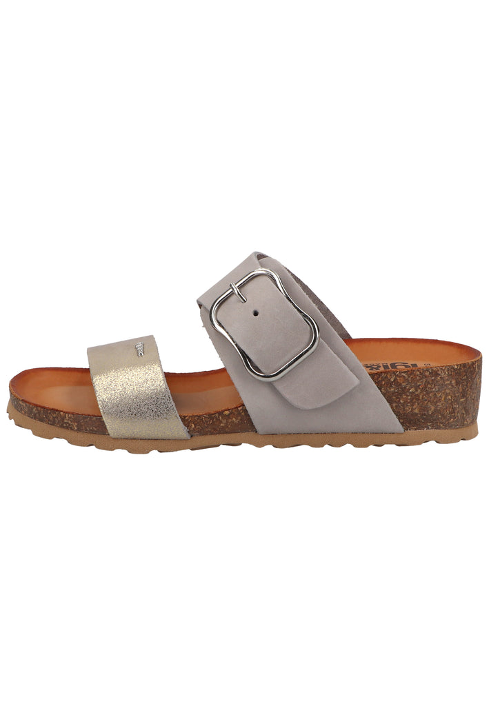 IGI&CO Pantoletten Nubukleder Hellgrau - surf4shoes