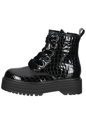IGI&CO Stiefelette Lederimitat Schwarz Lack - surf4shoes