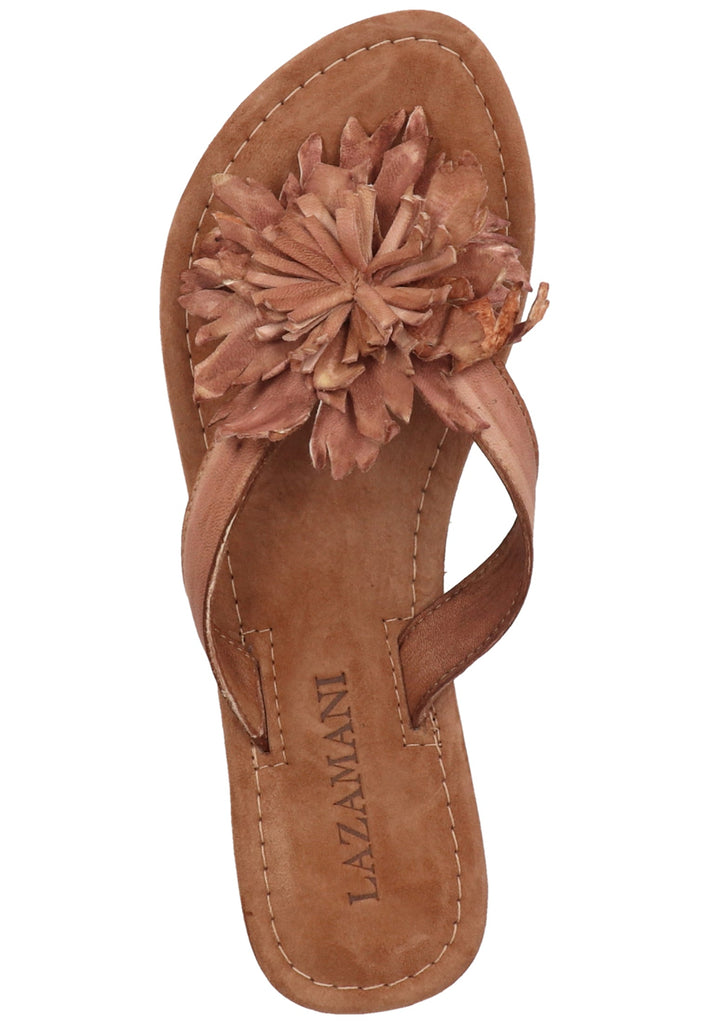 Lazamani Zehensteg Leder Tan - surf4shoes