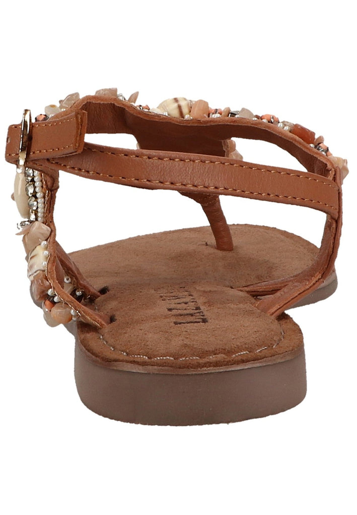 Lazamani Zehensteg Leder/Textil Tan - surf4shoes