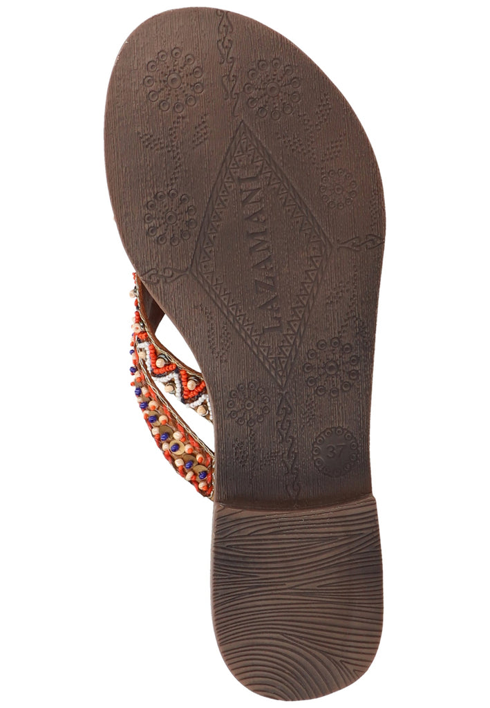 Lazamani Zehensteg Textil Tan - surf4shoes