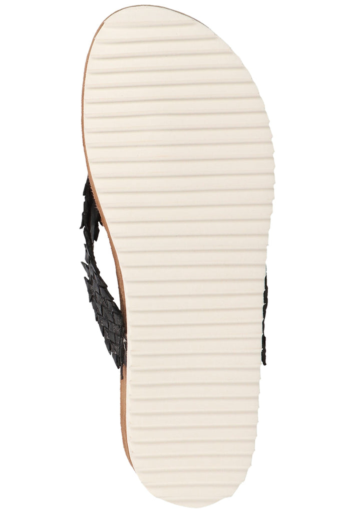 Lazamani Zehensteg Leder Schwarz - surf4shoes