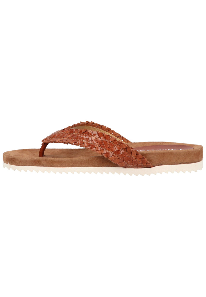 Lazamani Zehensteg Leder Tan - surf4shoes
