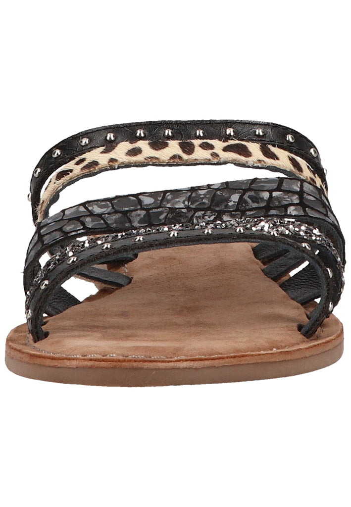 Lazamani Pantoletten Leder/Synthetik Schwarz - surf4shoes