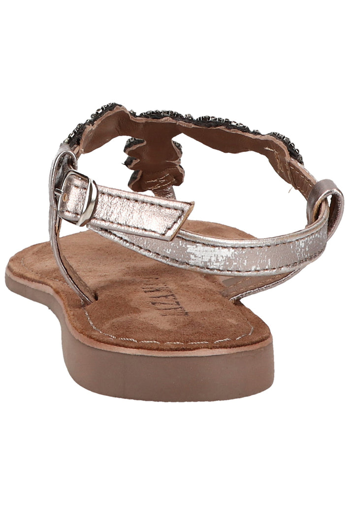 Lazamani Zehensteg Leder/Textil Schwarz - surf4shoes