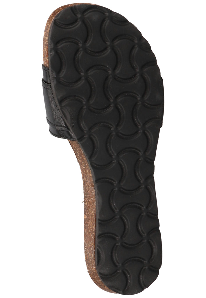 Lazamani Pantoletten Leder Schwarz - surf4shoes