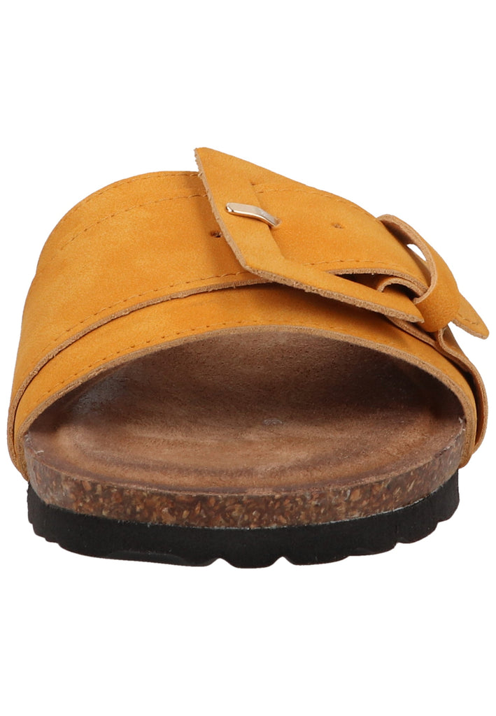 Lazamani Pantoletten Veloursleder Gelb - surf4shoes