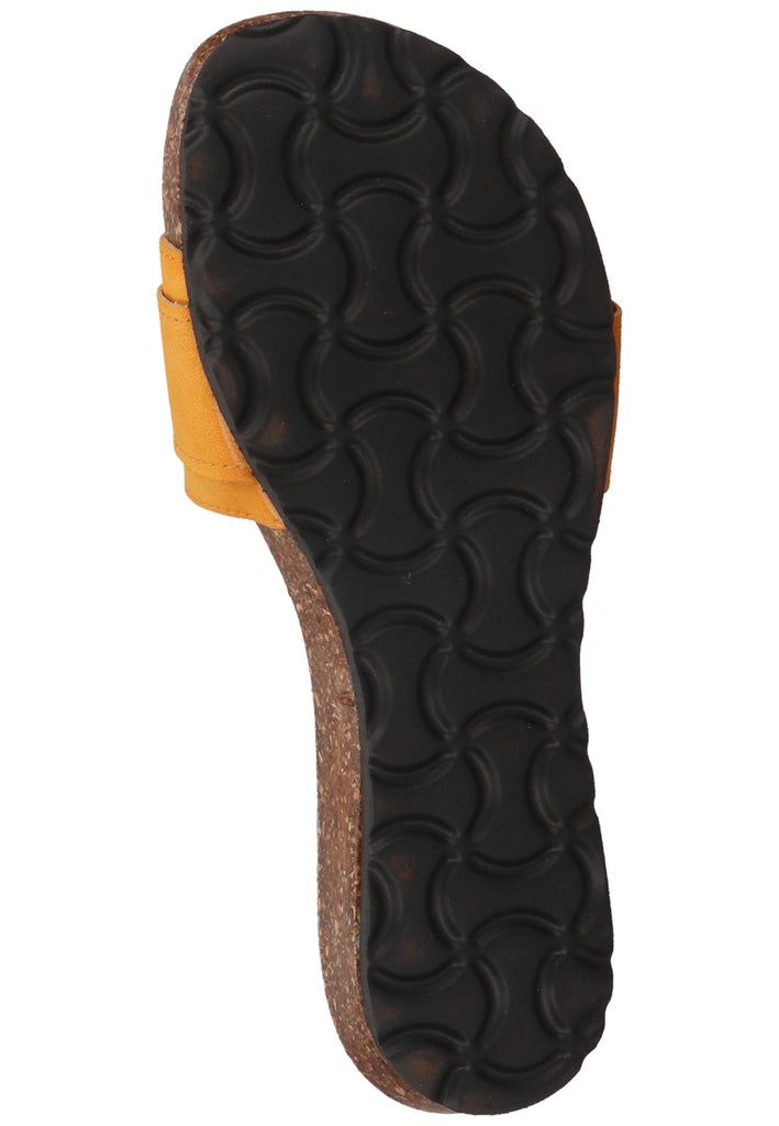 Lazamani Pantoletten Veloursleder Gelb - surf4shoes
