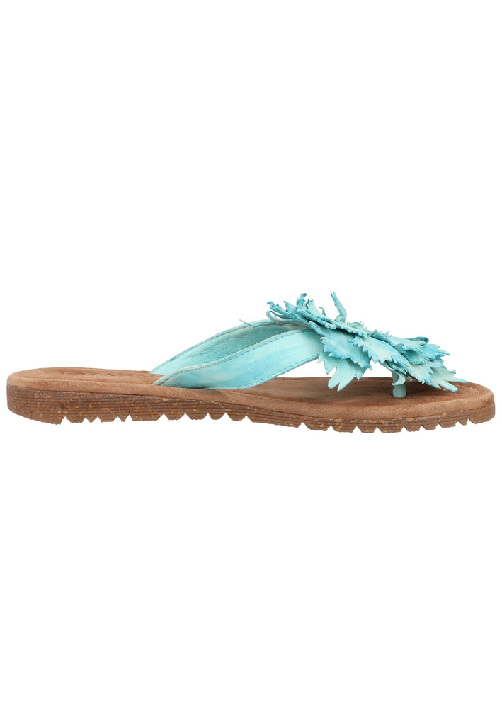 Lazamani Zehensteg Leder Hellblau - surf4shoes