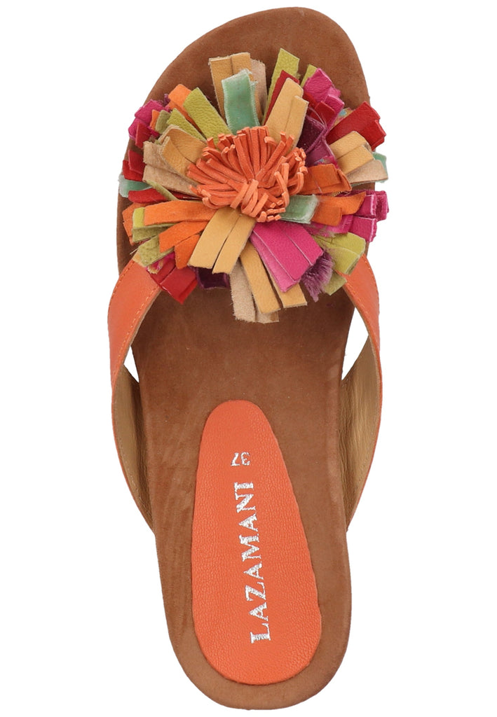 Lazamani Pantoletten Leder Orange - surf4shoes