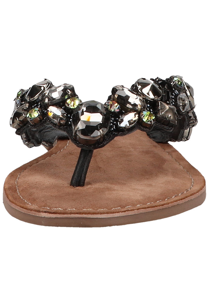 Lazamani Zehensteg Lederimitat/Textil Schwarz - surf4shoes