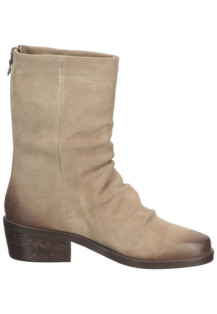 Lazamani Stiefelette Veloursleder Taupe - surf4shoes