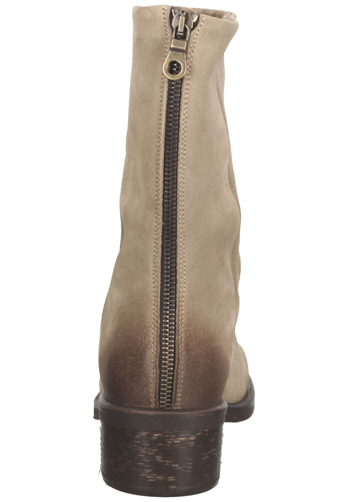 Lazamani Stiefelette Veloursleder Taupe - surf4shoes