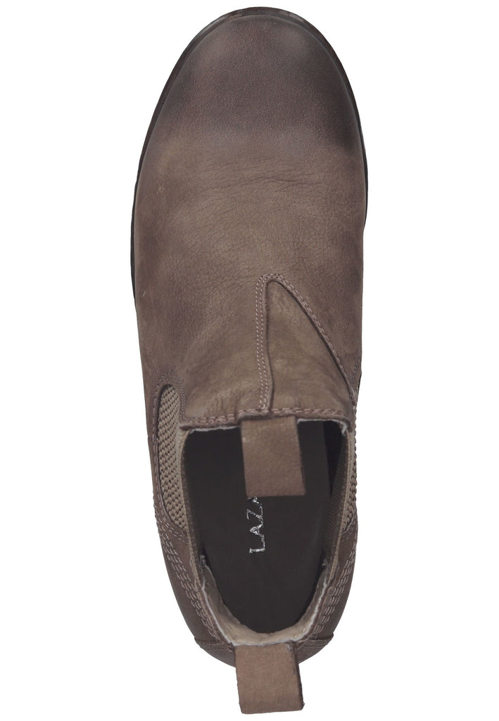 Lazamani Stiefelette Nubukleder/Textil Taupe - surf4shoes