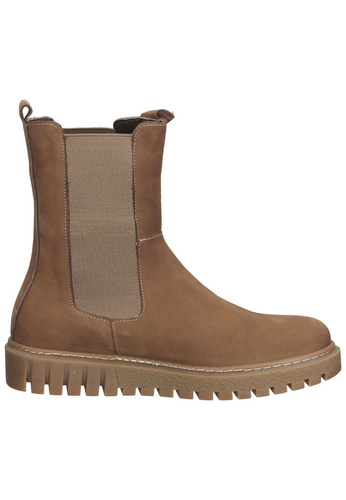 Lazamani Stiefelette Nubukleder/Textil Taupe - surf4shoes