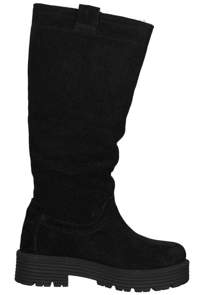 Lazamani Stiefel Veloursleder Schwarz Warmfutter - surf4shoes