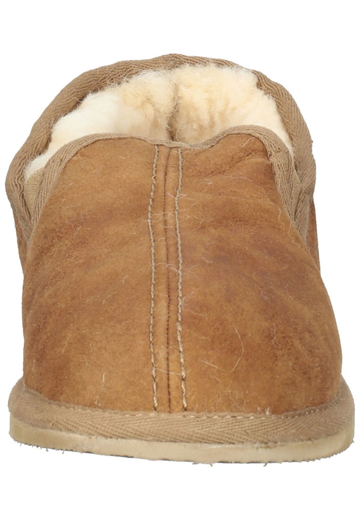 Shepherd Hausschuhe Veloursleder Cognac Warmfutter - surf4shoes