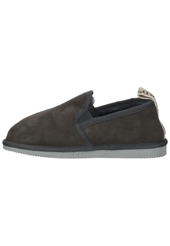 Shepherd Hausschuhe Leder asphalt Warmfutter - surf4shoes