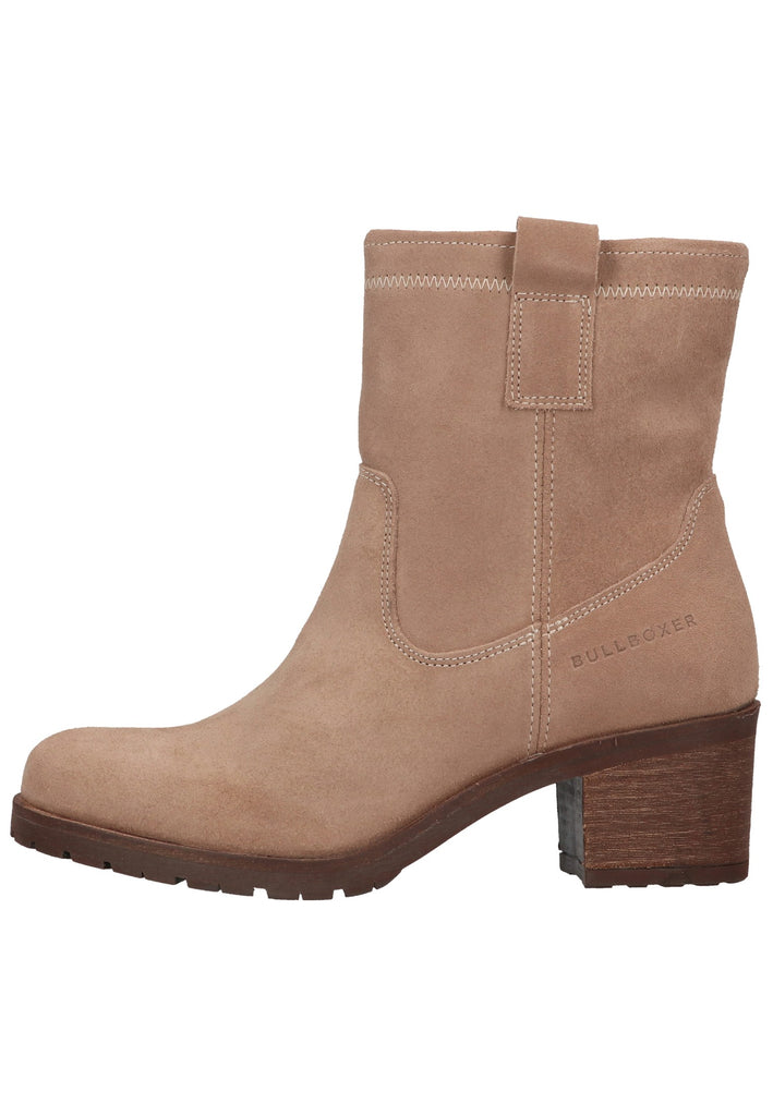 Bullboxer Stiefelette Veloursleder Taupe - surf4shoes