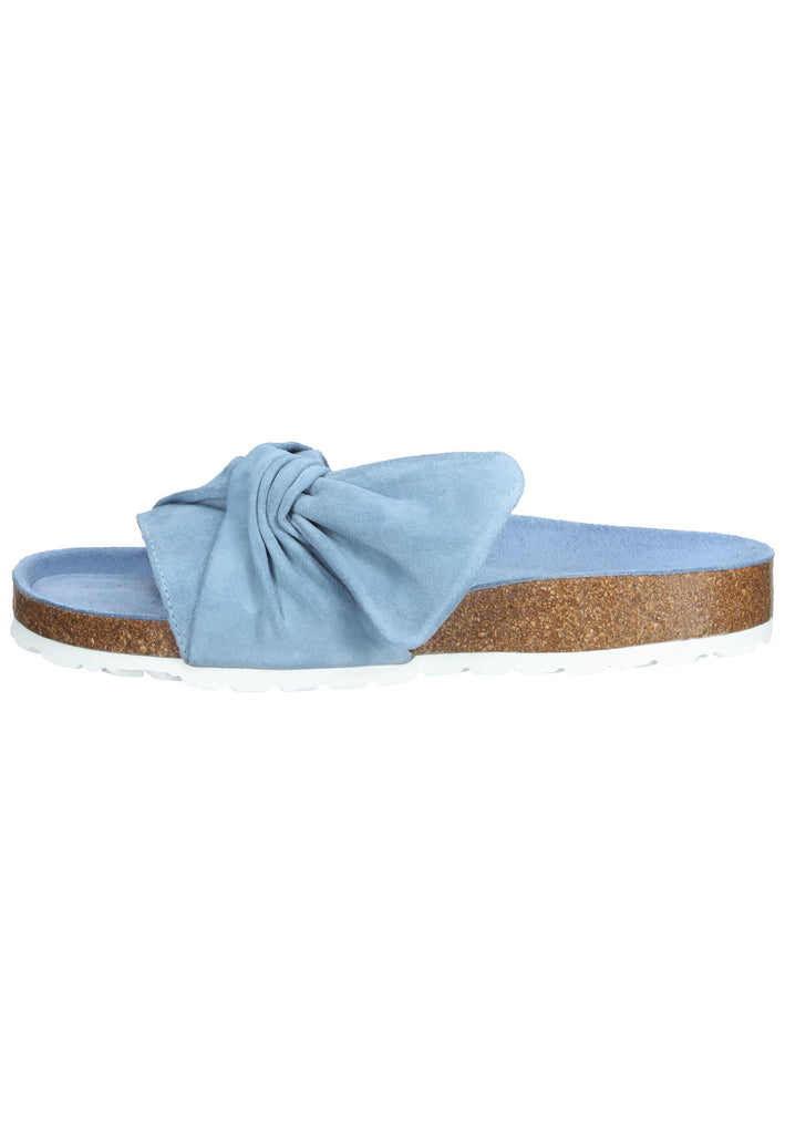 Bullboxer Pantoletten Veloursleder Hellblau - surf4shoes