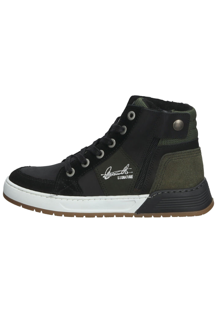 Bullboxer Sneaker Leder/Textil Grün Warmfutter - surf4shoes