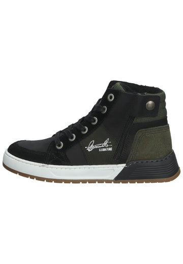 Bullboxer Sneaker Leder/Textil Grün Warmfutter - surf4shoes