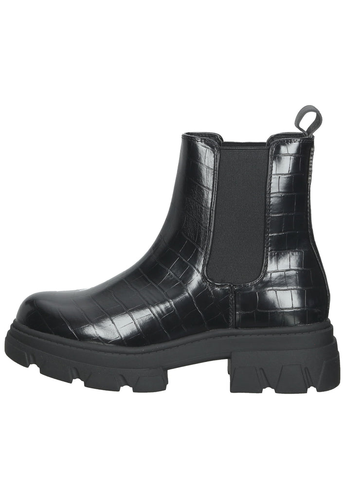 Bullboxer Stiefelette Lederimitat Schwarz/Schwarz - surf4shoes