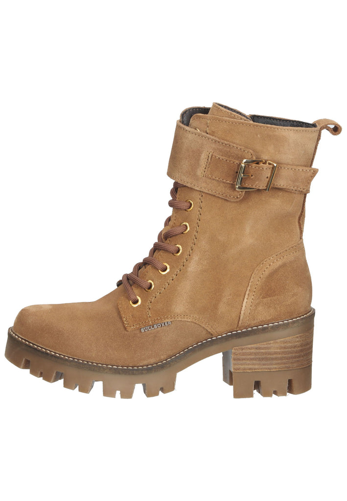 Bullboxer Stiefelette Veloursleder Cognac - surf4shoes