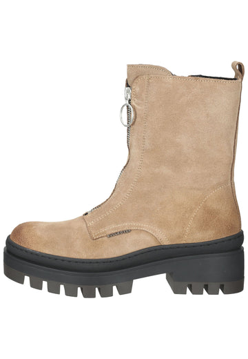 Bullboxer Stiefelette Veloursleder Taupe/Beige - surf4shoes