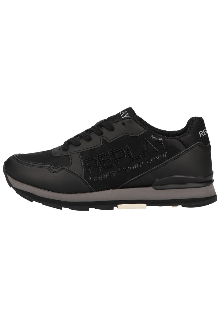 Replay Sneaker Lederimitat/Textil Schwarz - surf4shoes