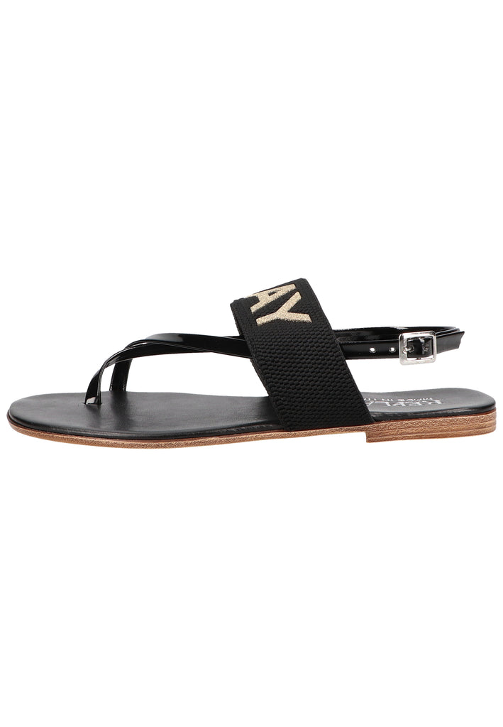 Replay Zehensteg Lederimitat/Textil Schwarz - surf4shoes