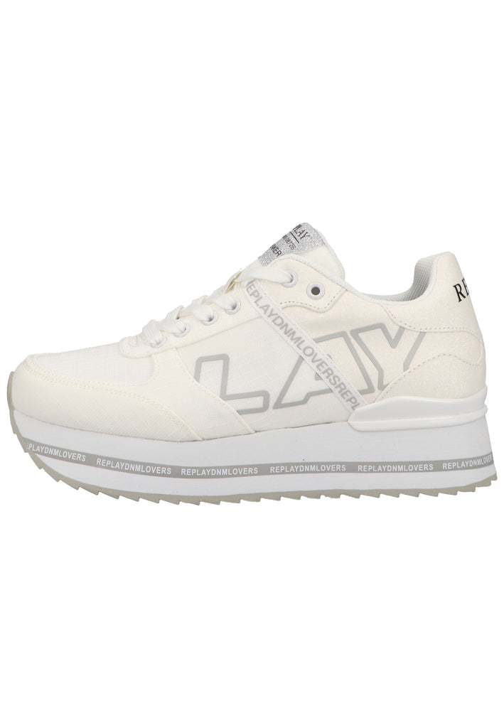 Replay Sneaker Lederimitat/Textil Weiß - surf4shoes