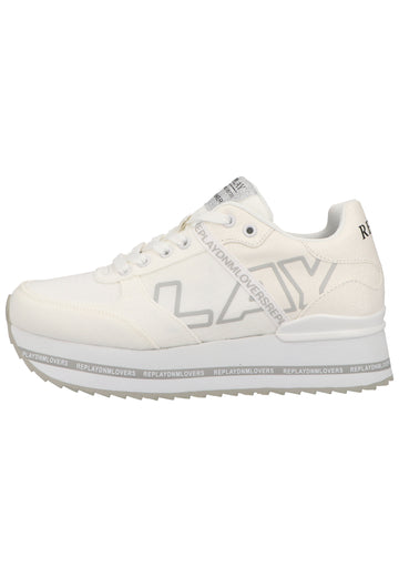 Replay Sneaker Lederimitat/Textil Weiß - surf4shoes