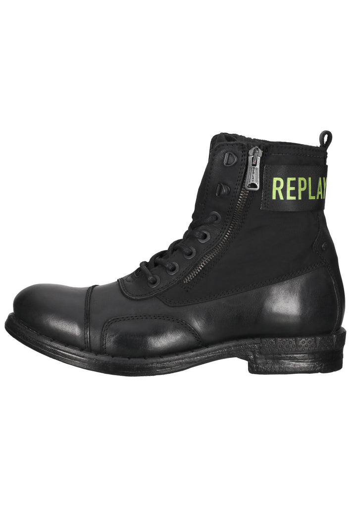 Replay Stiefelette Leder Schwarz - surf4shoes