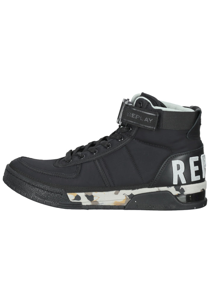 Replay Sneaker Lederimitat/Textil Schwarz - surf4shoes