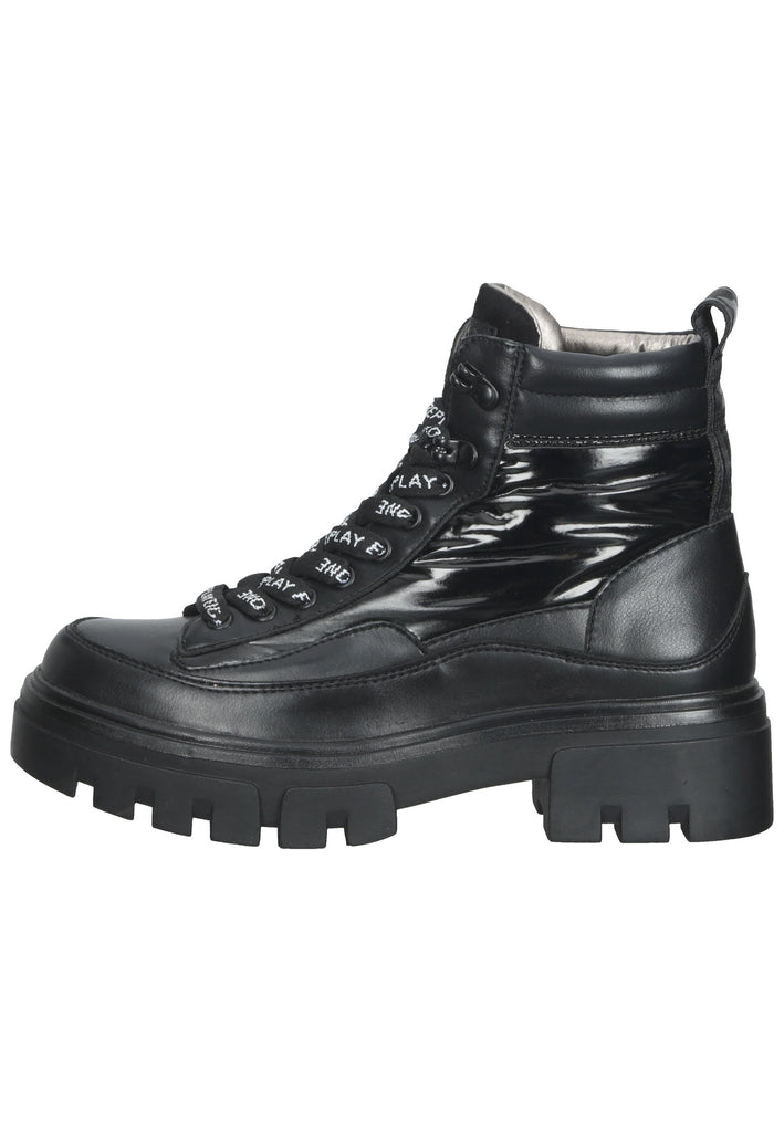 Replay Stiefelette Lederimitat Schwarz - surf4shoes