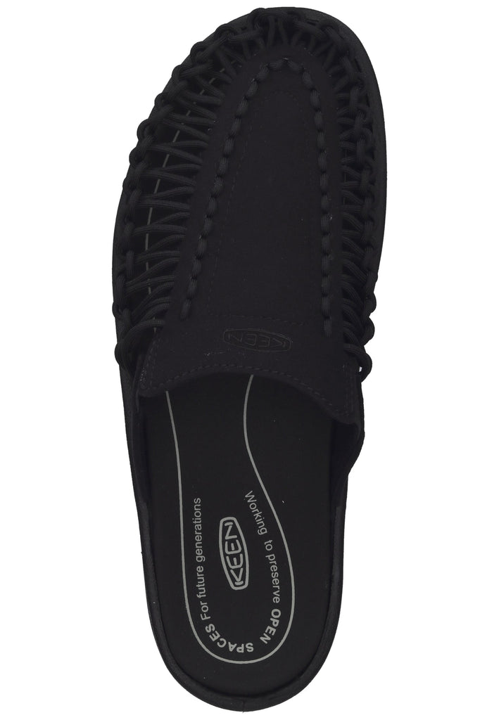 Keen Pantoletten Lederimitat/Textil Schwarz - surf4shoes