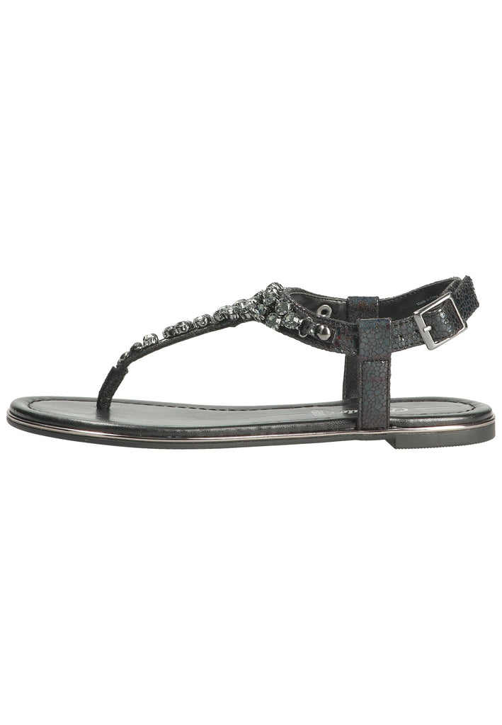 Buffalo Zehensteg Lederimitat Schwarz - surf4shoes