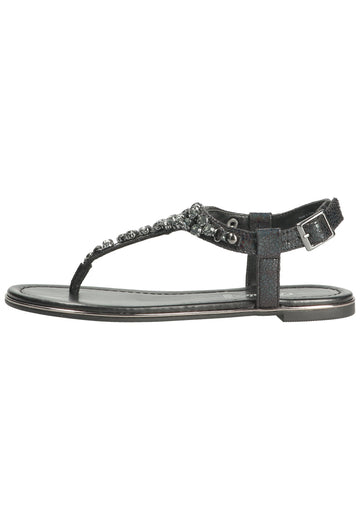 Buffalo Zehensteg Lederimitat Schwarz - surf4shoes
