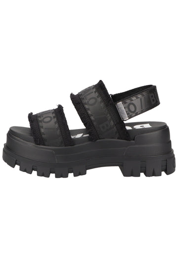 Buffalo Sandalen Lederimitat/Textil Schwarz - surf4shoes