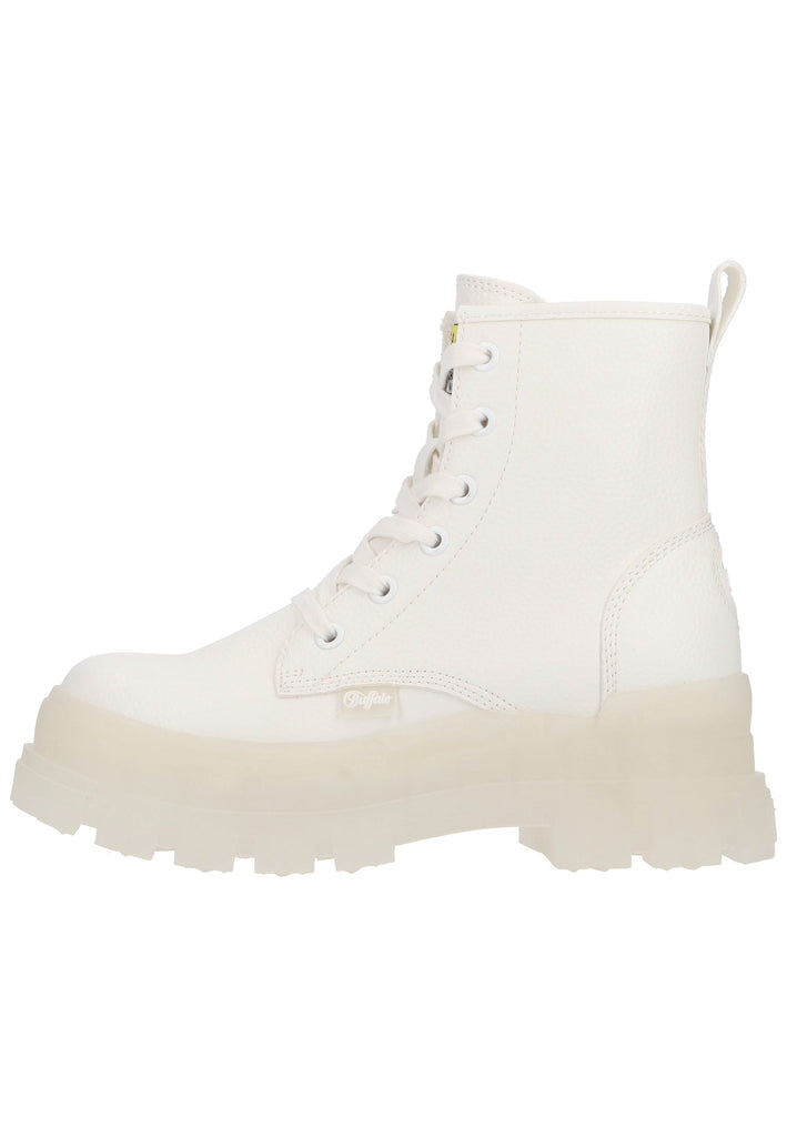 Buffalo Stiefelette Lederimitat Weiß - surf4shoes