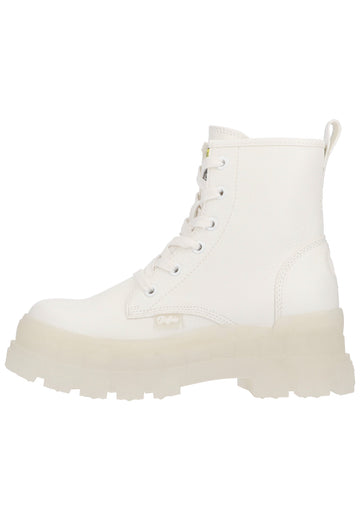 Buffalo Stiefelette Lederimitat Weiß - surf4shoes