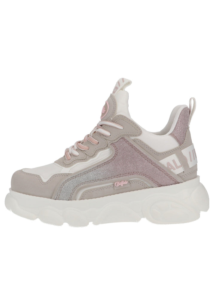 Buffalo Sneaker Lederimitat/Textil Weiß/Pink - surf4shoes