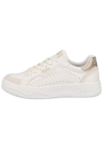 Buffalo Sneaker Lederimitat Weiß - surf4shoes