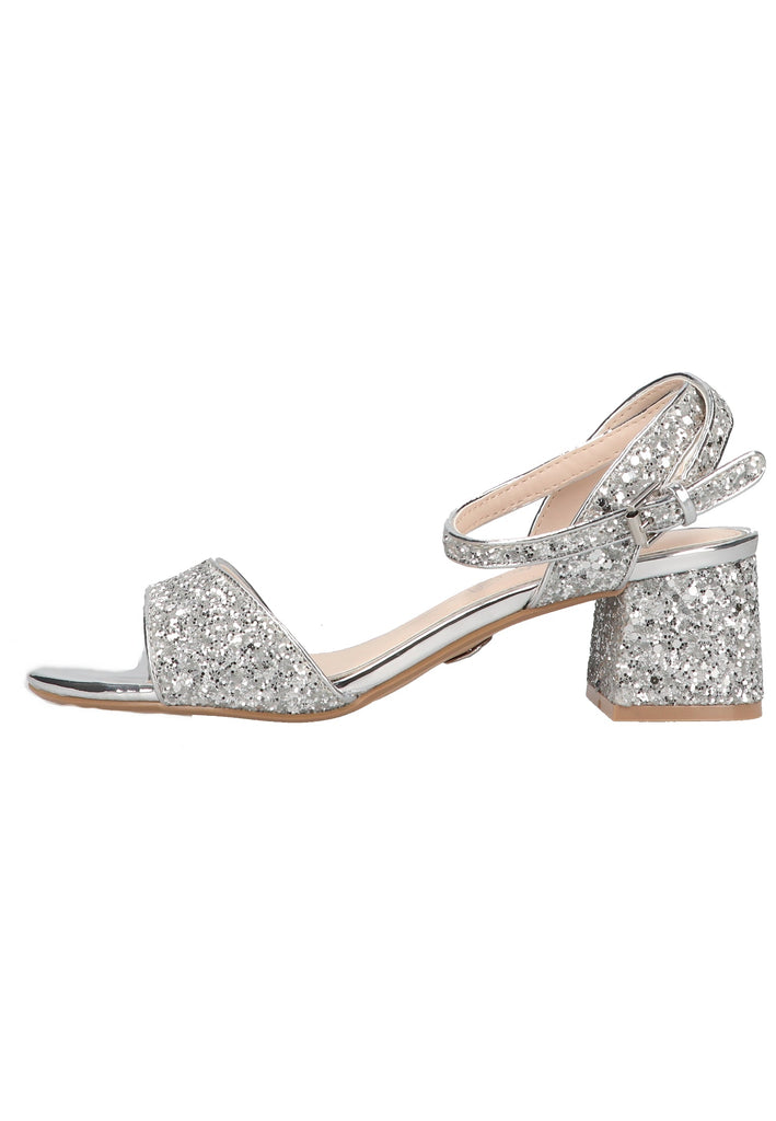 Buffalo Sandalen Lederimitat Silber - surf4shoes