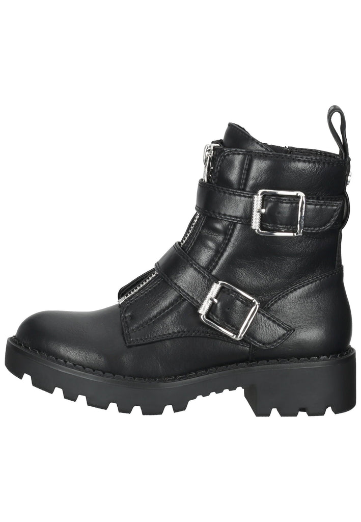 Buffalo Stiefelette Lederimitat Schwarz - surf4shoes