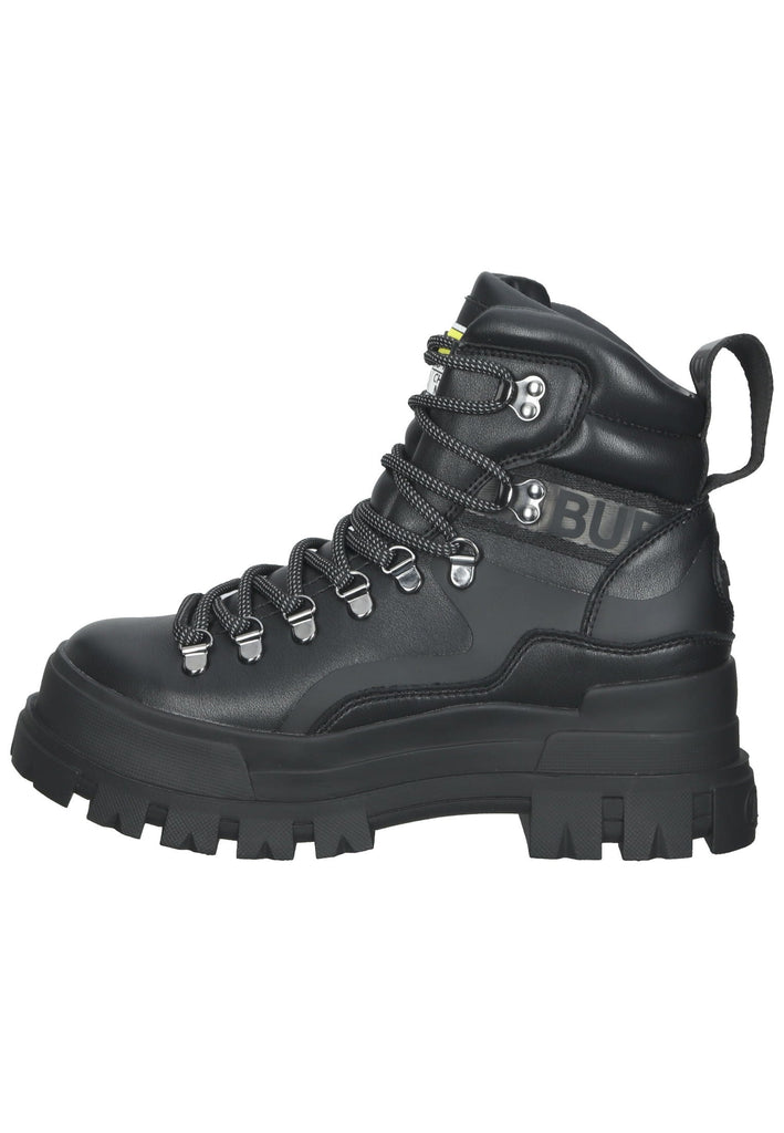 Buffalo Stiefelette Lederimitat Schwarz - surf4shoes