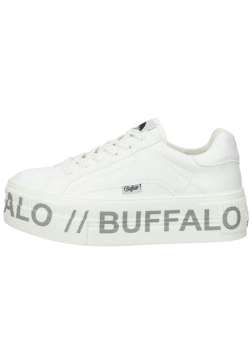 Buffalo Sneaker Lederimitat Weiß - surf4shoes